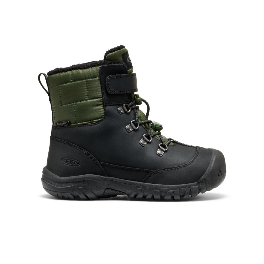 Big Kids' Kanibou Waterproof Winter Boot | Black/Bronze Green - Image 7
