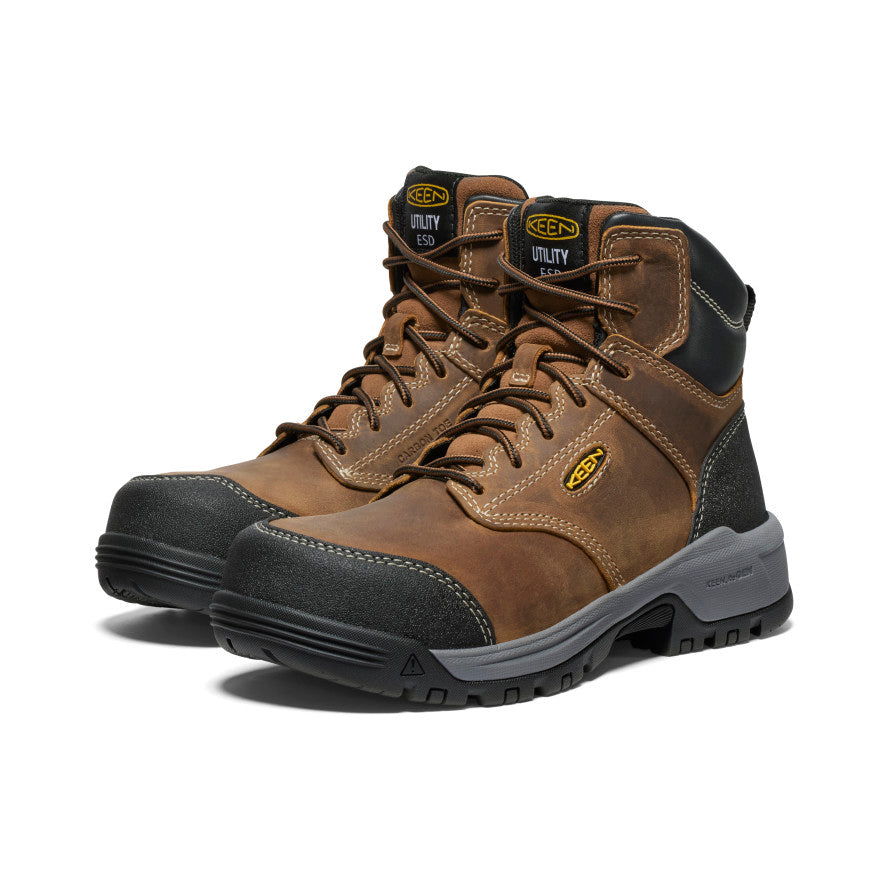 Women's Evanston 6 ESD Boot (Carbon Toe) | Bison/Black - Image 2