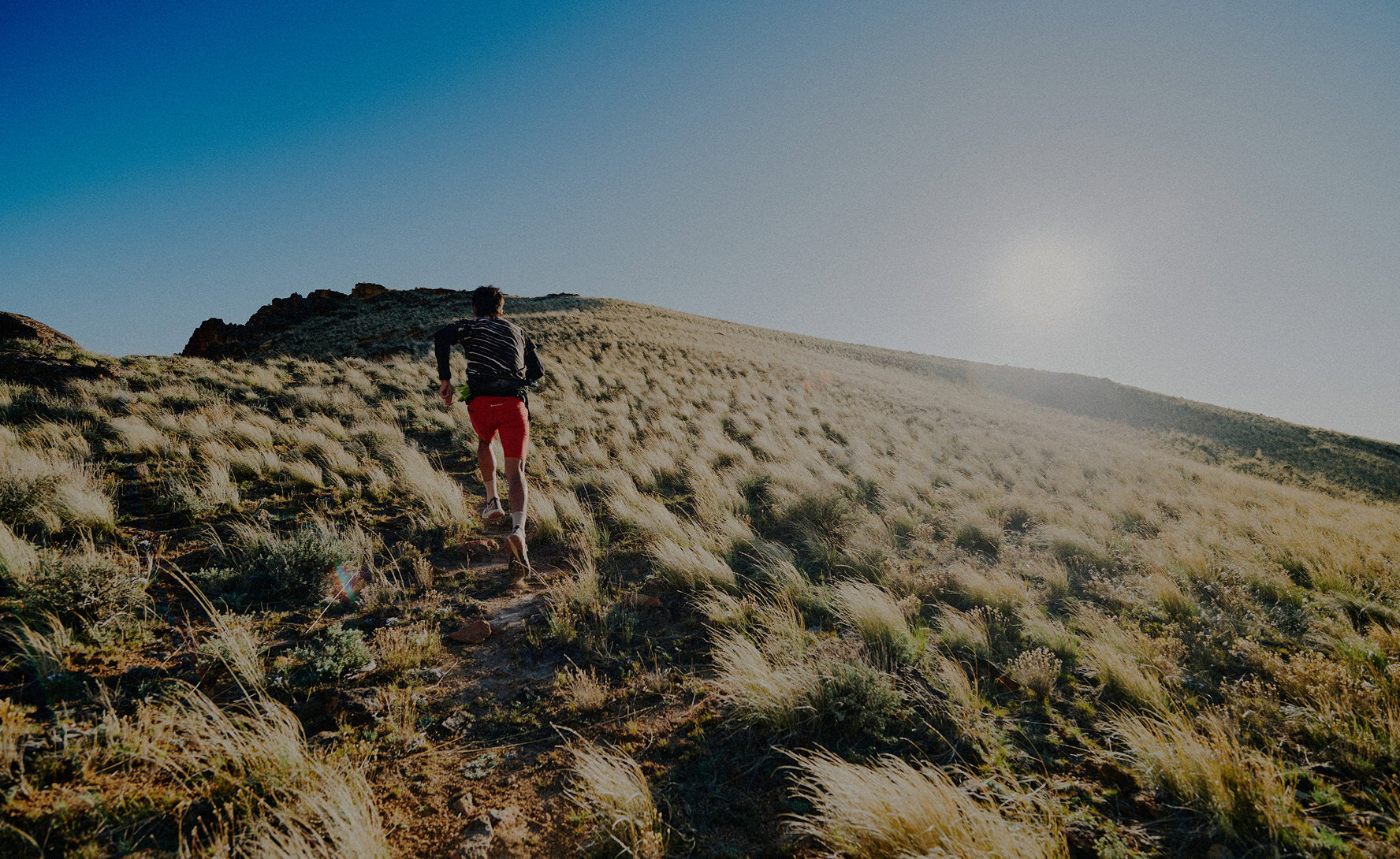 Men's Seek Trail Running Shoe | Black/Sunset Sand - Image 7